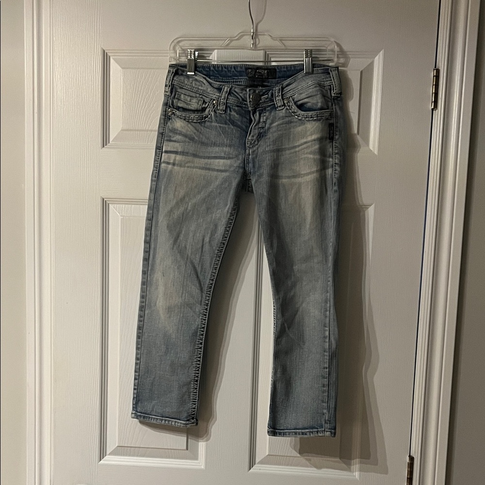 Silver Jeans Light Blue Capri Women Jeans